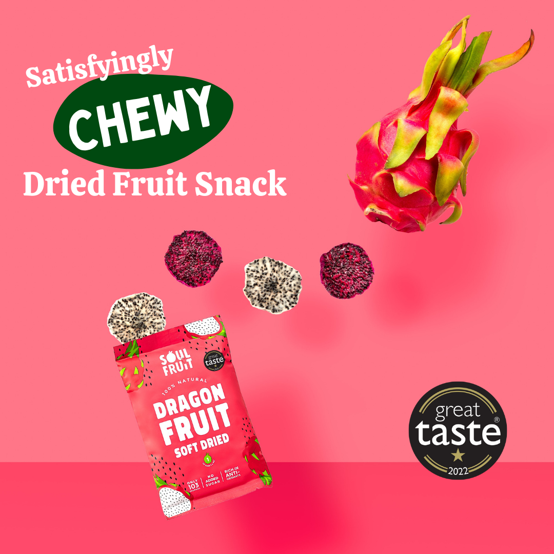 Soft Dried Dragon Fruit Slices (10 Bags)