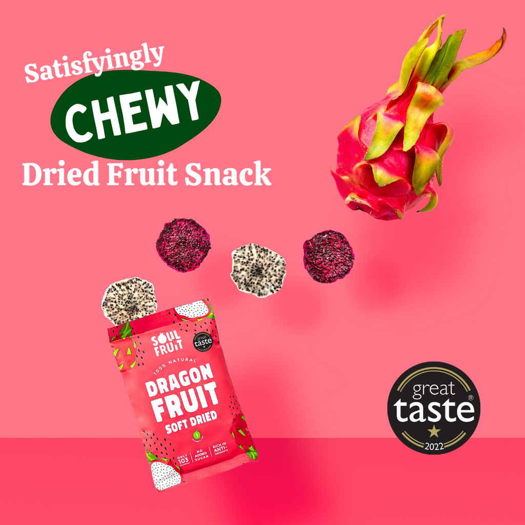 Soft Dried Dragon Fruit Slices (10 Bags)