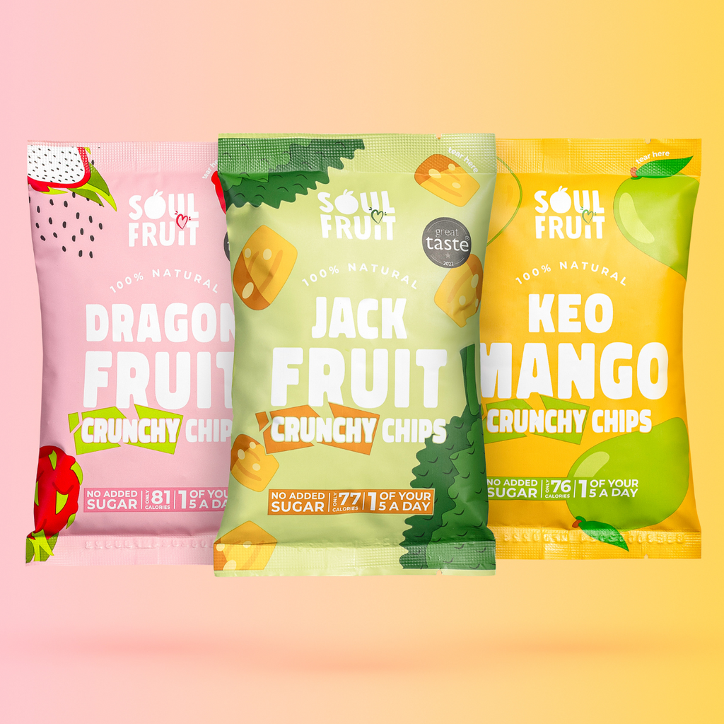 soul fruit freeze dried fruit range - dry dragon fruit, dry jackfruit, dry mango